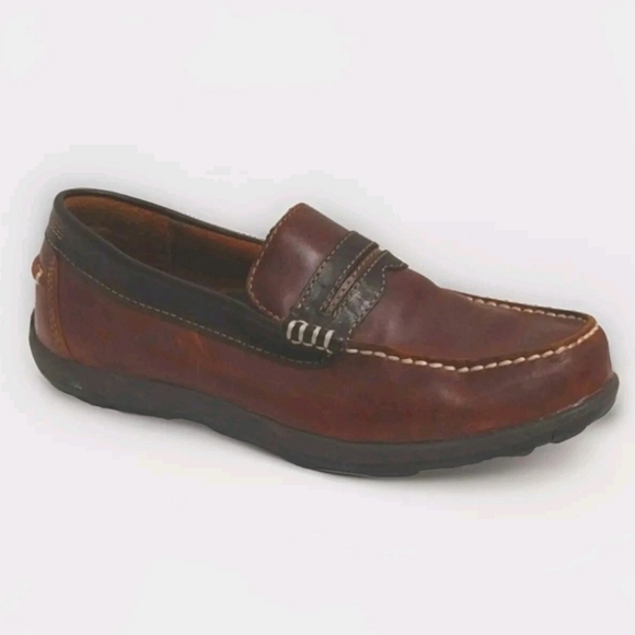 LL Bean Men’s Driving Loafers Shoes Size 7 Leather Moc Slip On Comfort Casual - Picture 1 of 10